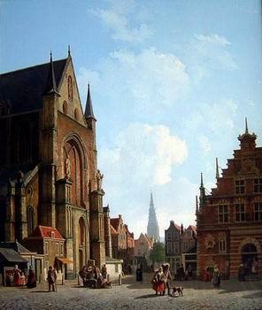 unknow artist European city landscape, street landsacpe, construction, frontstore, building and architecture.049 Germany oil painting art